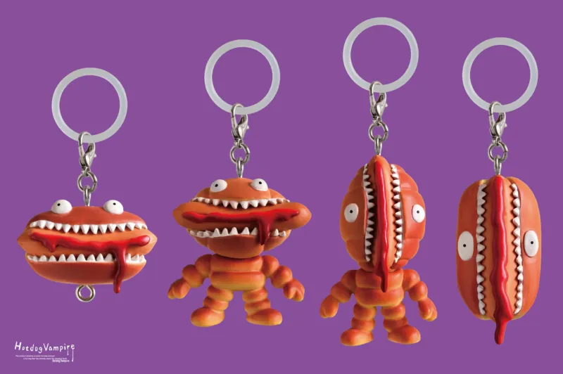 大人気の目印マスコットに小さなホラーのアクセンを！人気のガチャガチャ「ホットドッグ・ヴァンパイア」が目印になって新登場！